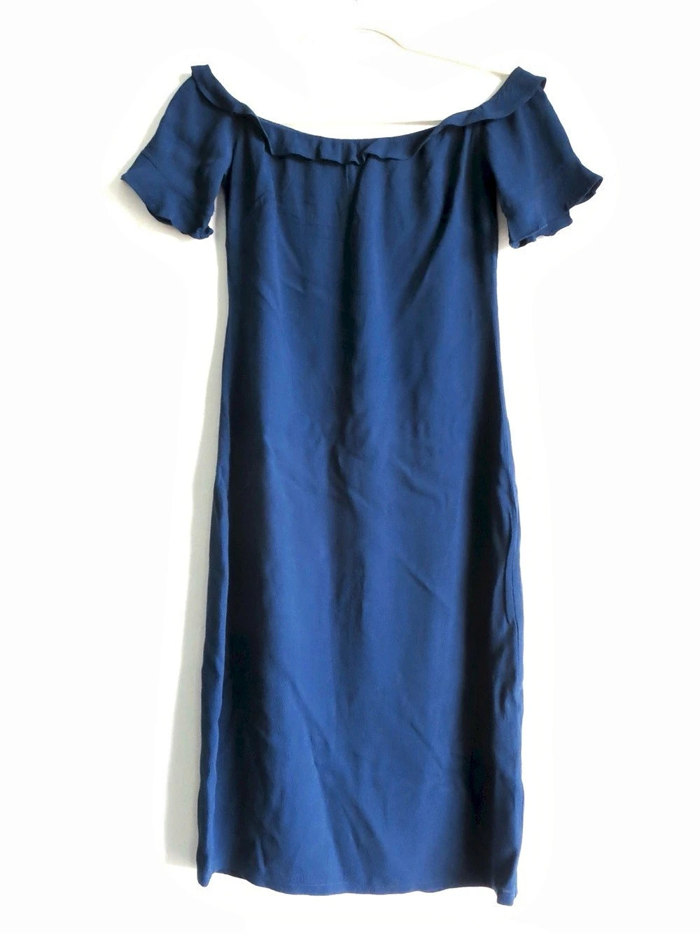 Reformation Off-Shoulder Blue Midi Dress Size 6P